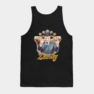 Zelensky Ukraine // Retro Fan Art Design Tank Top